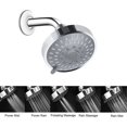 thumbnail image 2 of Pommeau de Douche Haute Pression 5 Modes - 4.1 Pouces Flux Élevé Pommeau de Douche Fixe Salle de Bain Pluie pour Basse Pression, 2 of 5