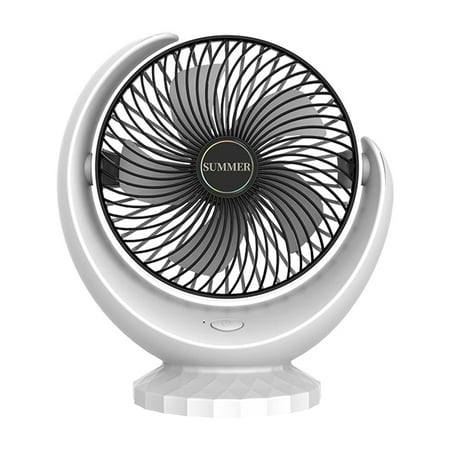 

Eummy Desk Fan Rechargeable Adjustable Speed Table Fan with 1200mAh Battery 240° Wide Angle Silent Portable Cooling Fan Air Circulator for Home Office Travel Outdoor Use
