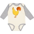 thumbnail image 3 of Inktastic Cute Yellow Chicken Boys or Girls Long Sleeve Baby Bodysuit, 3 of 5