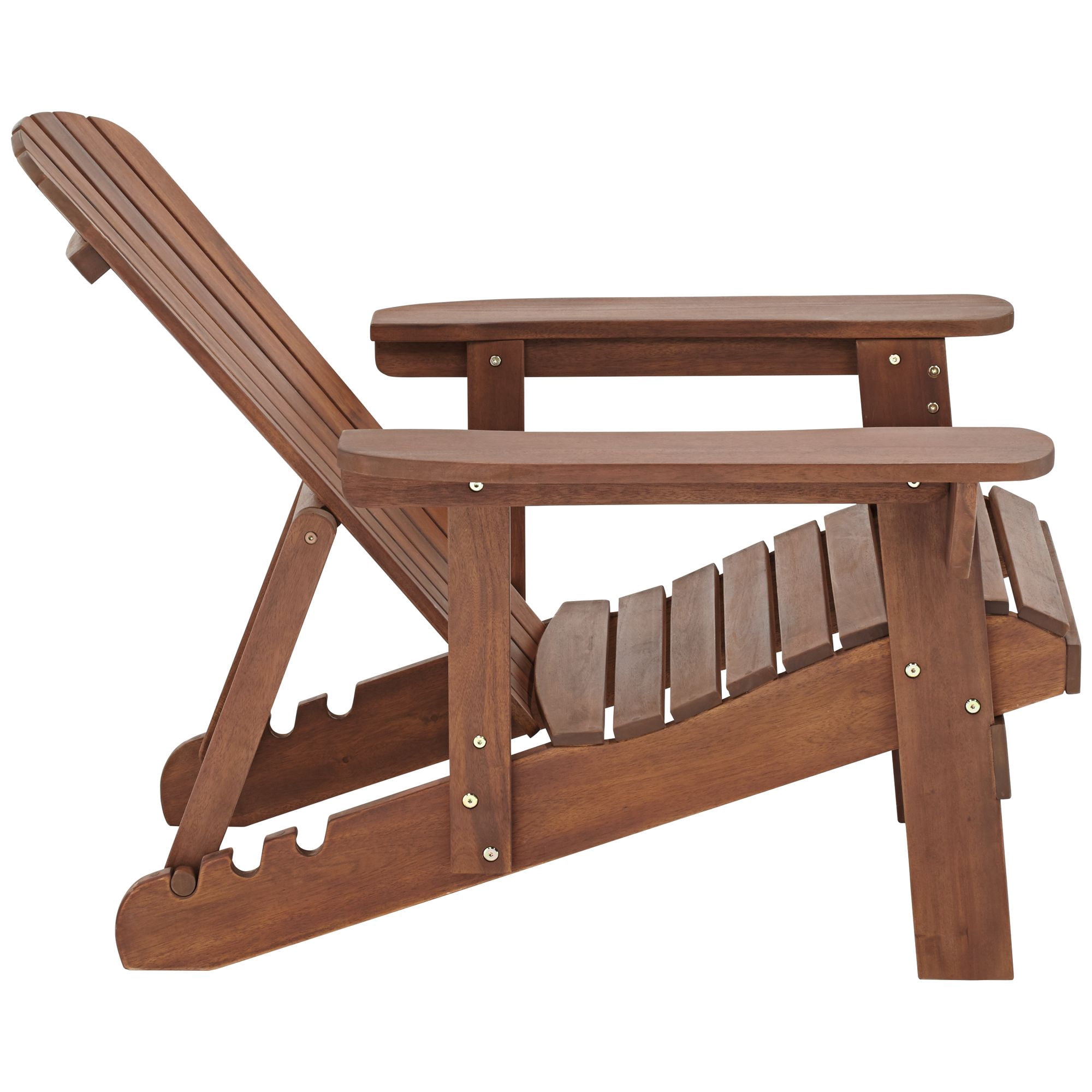 Teal Island Designs Fletcher Dark Wood Outdoor Reclining Adirondack Chair