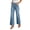 BU2, variant on Women's High Waisted Wide Leg Jeans Button Fly Cargo Pocket Cropped Denim Pants