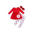 thumbnail image 1 of Vestido de túnica Top Floral Leggings Outfit para niñas pequeñas Conjunto de ropa de otoño con mangas con volantes Christmas Nituyy GL714-FT20563A1, 1 of 6