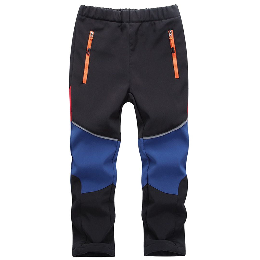 Hiheart Big Boy Softshell Hiking Straight Pants Waterproof Windproof  Outdoor Trousers Black 8-9T 