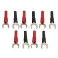 thumbnail image 3 of Y Spade Plug, 4mm Jack Nickel Plated U Fork Spade Connector 10pcs  For Multimeters, 3 of 8
