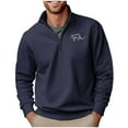 thumbnail image 1 of Blusa y camisa de manga larga con cuello alto para hombre, sudadera con capucha estampada, jersey deportivo con media cremallera, blusa de manga larga con cuello alto para hombre, blusa de poliéster, 1 of 4