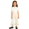thumbnail image 3 of Kiijoy Girls High Waisted Bow Flared Pants Comfortable Pull On Casual Trousers, Sizes 1-14, 3 of 3