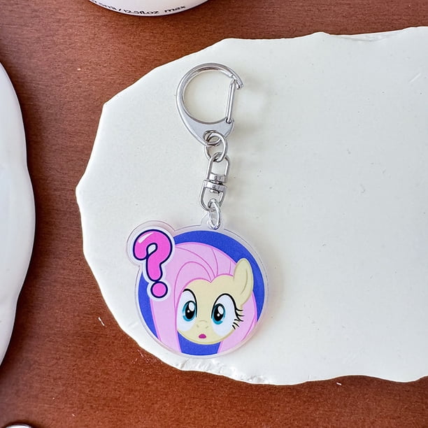 Llavero Kawaii My Little Pony Fluttershy Pinkie Pie Rainbow Dash, colgante de mochila de Anime de dibujos animados, accesorios decorativos, juguete de regalo