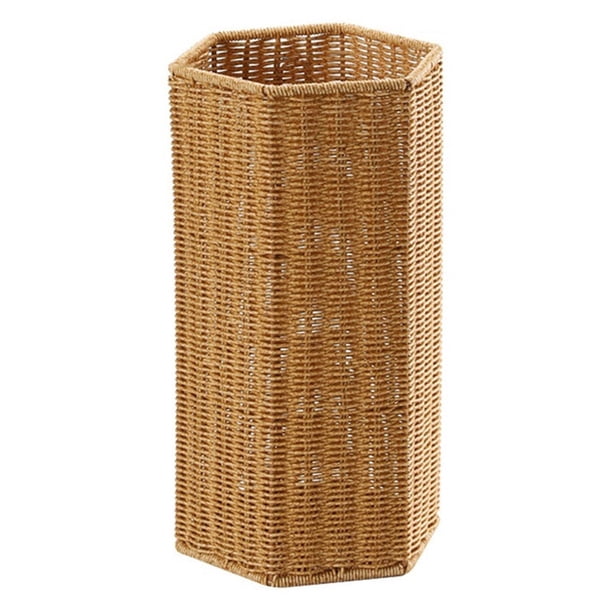 Soporte for paraguas de mimbre tejido, soporte for paraguas de ratán hecho a mano for entrada, soporte for bastones
