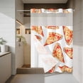 thumbnail image 4 of Realistic Food No Hook Shower Curtain with Snap in Liner Yummy Italy Naples Thin Crust Pizza Waterproof Bathroom Shower Curtain with See Through Top Window for Bathtub 60" x 72", 4 of 9