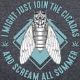 thumbnail image 3 of CafePress - Cicadas I Might Just Join The Cicadas Entomologist - Men's Long Sleeve Charcoal Pajama Set, 3 of 7