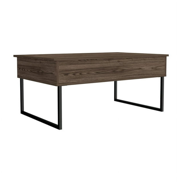 Tuhome Table Basse Relevable en Bois d'Ingénierie Moderne Noyer Nora