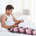 thumbnail image 5 of Naloa Heart Plaid Pajama Pants Men, PJ Bottoms, Sleep & Lounge Pants-Large, 5 of 6