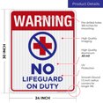 thumbnail image 3 of No Lifeguard On Duty Pool Sign,, 3 of 8