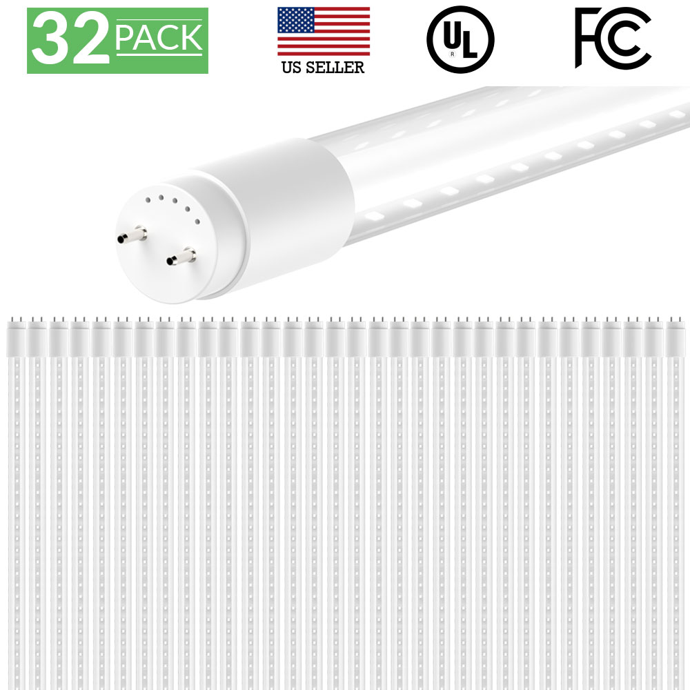 Sunco Lighting 32 Pack T8 Clear 1-sided LED Tube Light 18W 6000K ...