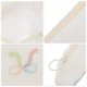 thumbnail image 3 of Bolsas de maquillaje con cordón estilo lazo únicas 1 Pc para vacaciones de poliéster blanco, 3 of 6