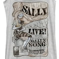 thumbnail image 2 of Women's The Nightmare Before Christmas Summer Fear Fest Sally Poster Racerback Tank Top White Heather Large, 2 of 4