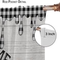 thumbnail image 5 of Farmhouse Kitchen Blackout Curtains Country Cow Decor Black and White Buffalo Check Cute Calf Western Rustic Wooden Living Room Bedroom Window Drapes Fabric 2 Panel-52"W x 45"L (Pack of 2), 5 of 7