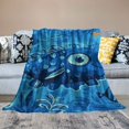 thumbnail image 2 of Patifu Fish Theme Warm Lightweight Blanket Soft Fleece Throw Blanket for Living Rooms Sofa Decor Cow Gifts All Seasons - Multiple Sizes Available 40x50in, 2 of 6