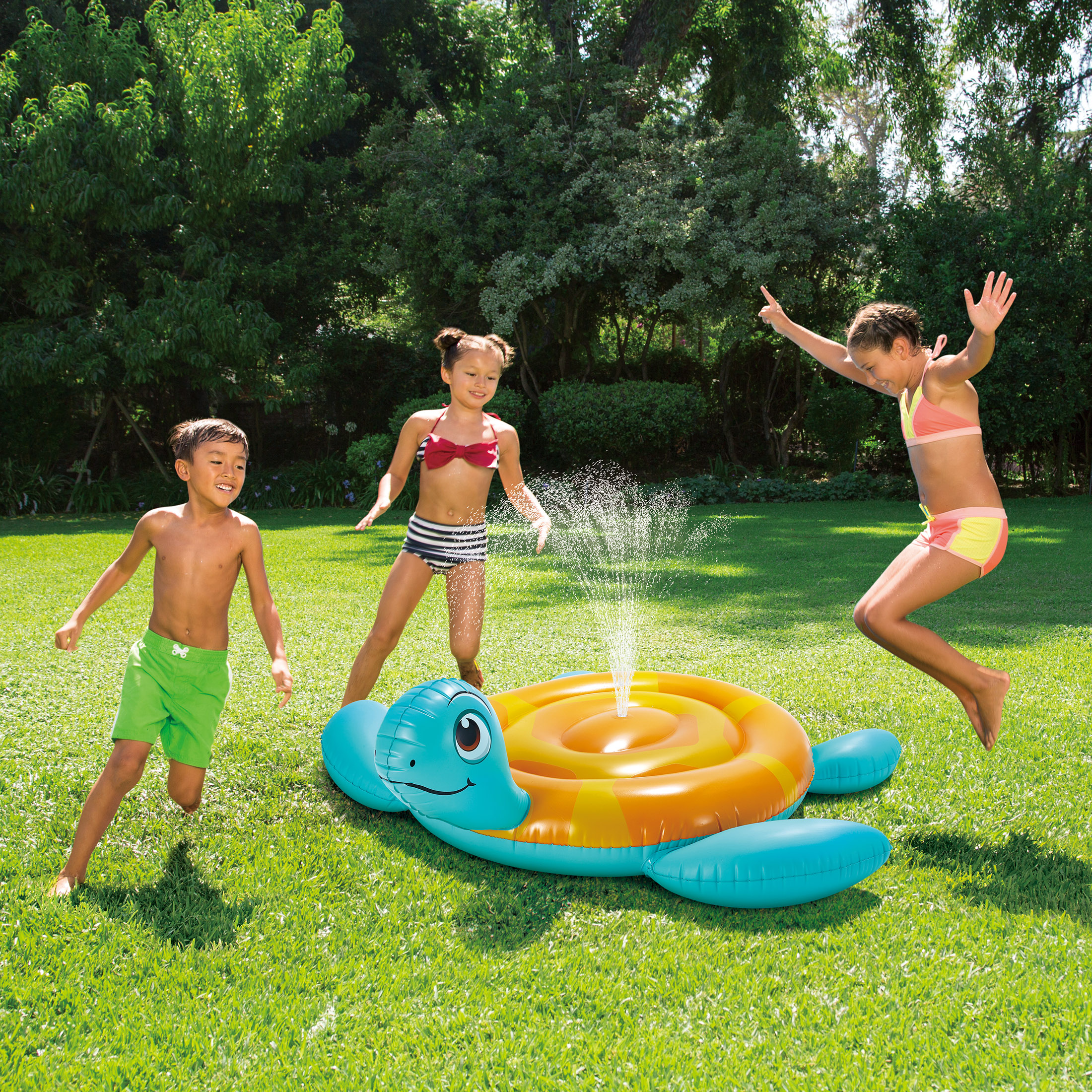 Play Day Inflatable Sea Turtle Water Sprinkler Yard Game, for Kids, Age 3 & up, Unisex - image 3 of 5