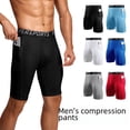 thumbnail image 4 of Pantalones cortos ajustados de compresión para entrenamiento de baloncesto y fitness para hombre, de verano, para deportes profesionales, MA70-A, 4 of 6
