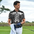 thumbnail image 3 of Bingfone Geometric Bull Design for Men's Button-down POLO Shirts, Quick-drying Shirts and T-shirts for Summer, Suitable for Vacation and Business-3X-Large, 3 of 6