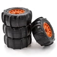 thumbnail image 4 of Neumáticos de paleta RC neumáticos de paleta de arena para nieve todoterreno 4 piezas De repuesto para camión de recorrido corto 1/10 727 slash K1 RC Car Romacci Neumático, 4 of 7