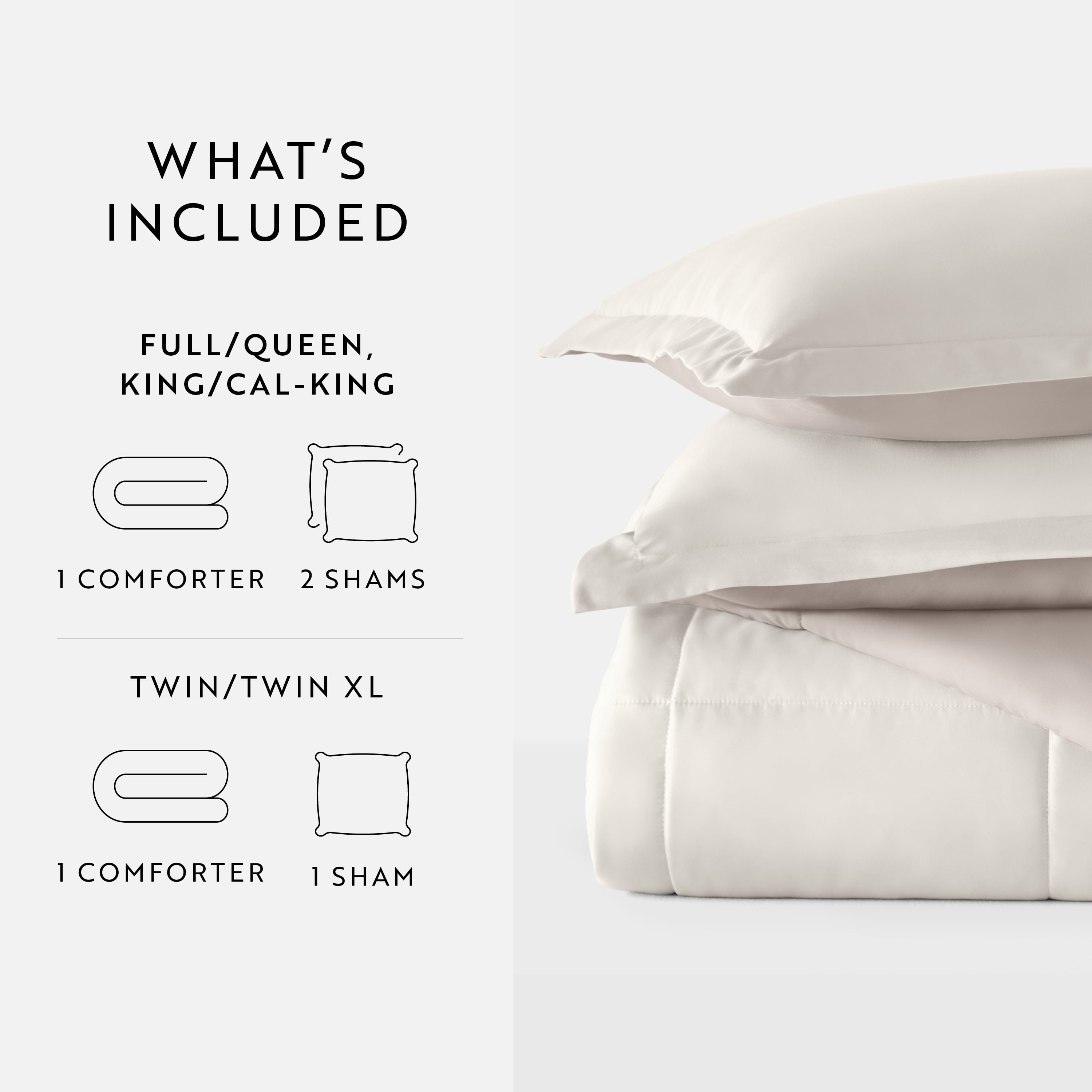 Noble Linens Soft 2-Piece Natural & Latte Reversible All Season Lightweight Down Alternative Comforter Set, Twin/Twin XL