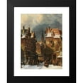 thumbnail image 2 of Charles Leickert 15x18 Black Modern Framed Museum Art Print Titled - Winter City View (1839), 2 of 5
