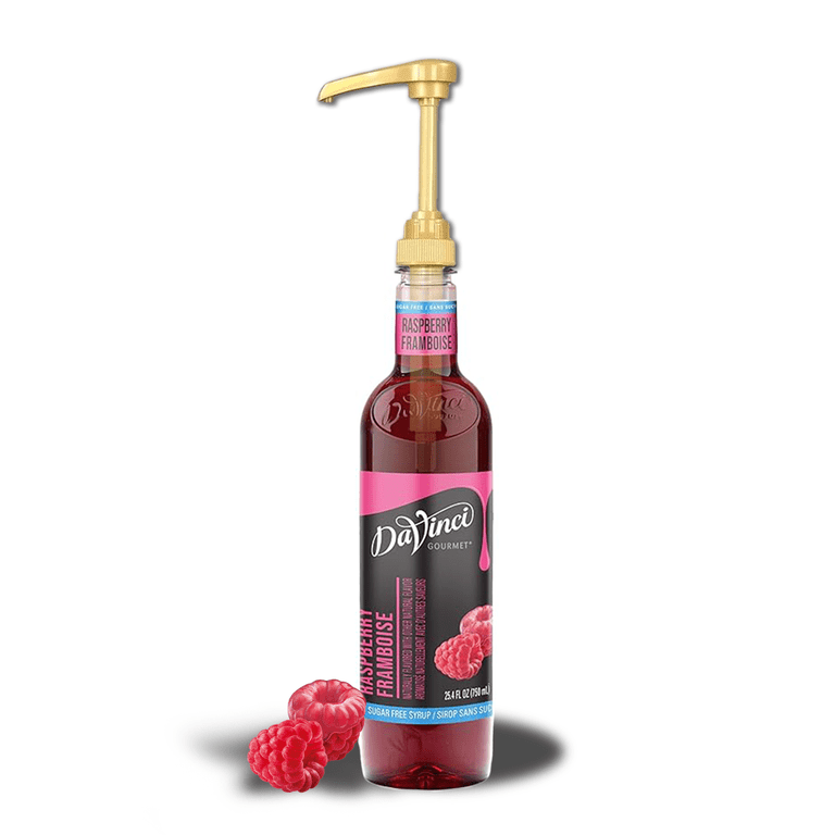 DaVinci Gourmet Raspberry Flavoring Sugar-Free Syrup 750 mL + Gold