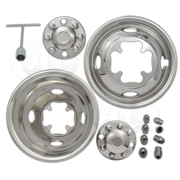 16” GMC 3500 01~07 Stainless Steel Wheel Simulator Dually rim liner skin