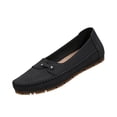 thumbnail image 3 of Women's Leather Soft-Soled Non-Slip Shoes,Womens Leather Lightweight Slip on Flat Walking Shoes,Comfortable Wide Round Toe Loafers for Work, Travel, Shopping and Everyday Wear 39, 3 of 9