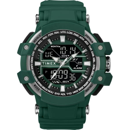 Bug Watch - Men's Tactic DGTL Big Combo Marine Green/Gray Watch, Resin Strap