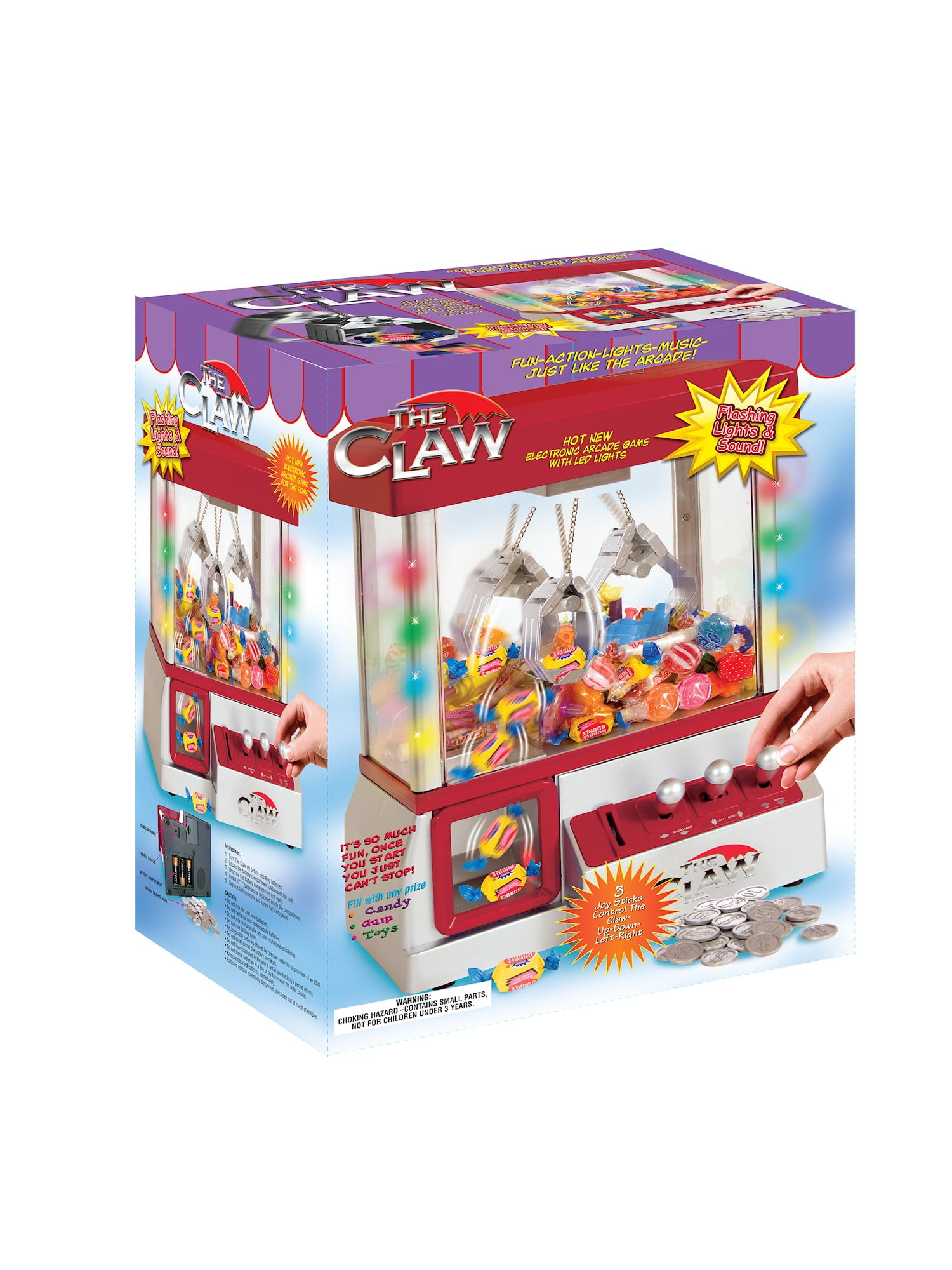 electronic claw toy grabber machine with led lights