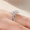 thumbnail image 5 of Newshe Jewellery Wedding Rings AAAAA Cz Women's Bridal Rings Sets 925 Sterling Silver Pear Shaped Engagement Ring Size 9, 5 of 8