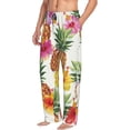 thumbnail image 2 of Balery Hawaiian Pineappl print Men's Pajama Pants,Ultra Lightweight Pjs,Lounge Pant-X-Large, 2 of 9
