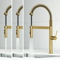thumbnail image 3 of VIGO Edison Pro 20 in. Single Handle Pull Down Sprayer Kitchen Faucet in Matte Brushed Gold-VG02052MG, 3 of 15