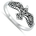 thumbnail image 4 of Celtic Eagle Hawk Falcon Ring .925 Sterling Silver Band Jewelry Female Male Unisex Size 12, 4 of 4