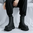 thumbnail image 6 of YOURDIARY Mens Black Slip On Chelsea Boots, 6 of 10