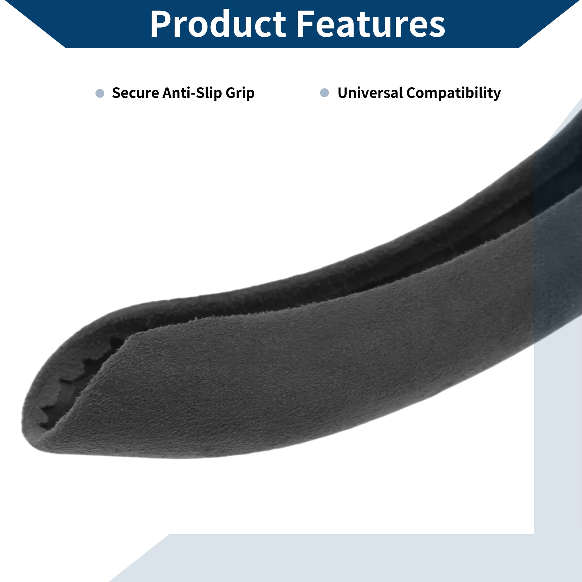 Unique Bargains PU Leather Steering Wheel Cover Black