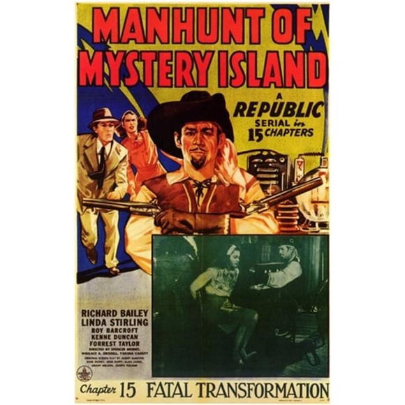 Posterazzi MOV200700 Affiche de Film Manhunt of Mystery Island - 11 x 17 Po.