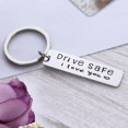 thumbnail image 3 of Keychain Necklace Set - Drive Safe,I Love You Trucker Keychain Birthday Forward Gift, Husband Boyfriend Gift, 3 of 5