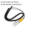 thumbnail image 2 of ESD Grounding Cable Cord with Alligator Clip, 5m/197" Yellow AntiStatic Ground Wire Elastic Cable,  2 Pack, 2 of 4