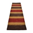thumbnail image 3 of Rugsotic Carpets Hand Knotted Wool Area Rug 2'6''x8' Charcoal Gold Contemporary Runner Indoor Rug for Living Room, Bedroom Antimicrobial L00204, 3 of 7