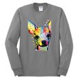 thumbnail image 2 of Wild Bobby Dean Russo Colorful Chihuahua Dog Lover Men Long Sleeve Shirt, Heather Grey, X-Large, 2 of 5