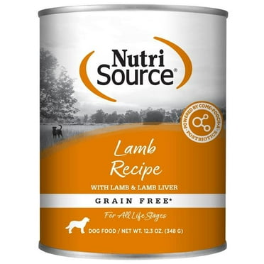 Nutrisource 872733 12.3 oz Grain Free Lamb Dog Food Cans MP12 Case - Pack of 12