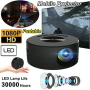 Mini Projector, 1920*1080p HD Home Theater Movie Projector, LED Pico Video Mobile Phone Projector w/ Remote Control