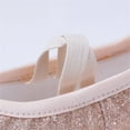 thumbnail image 5 of Xfvqtps Ballet Shoes for Girls Soft Sole Non Slip Cross Elastic Straps Glitter Dance Shoes for Performance Gold, 5 of 9