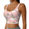 thumbnail image 5 of Sports Bra For Women, Cute Rainbow Koala Sports Bras For Women High Support, Workout Tank Tops Woman With Removable Cups, 5 of 8