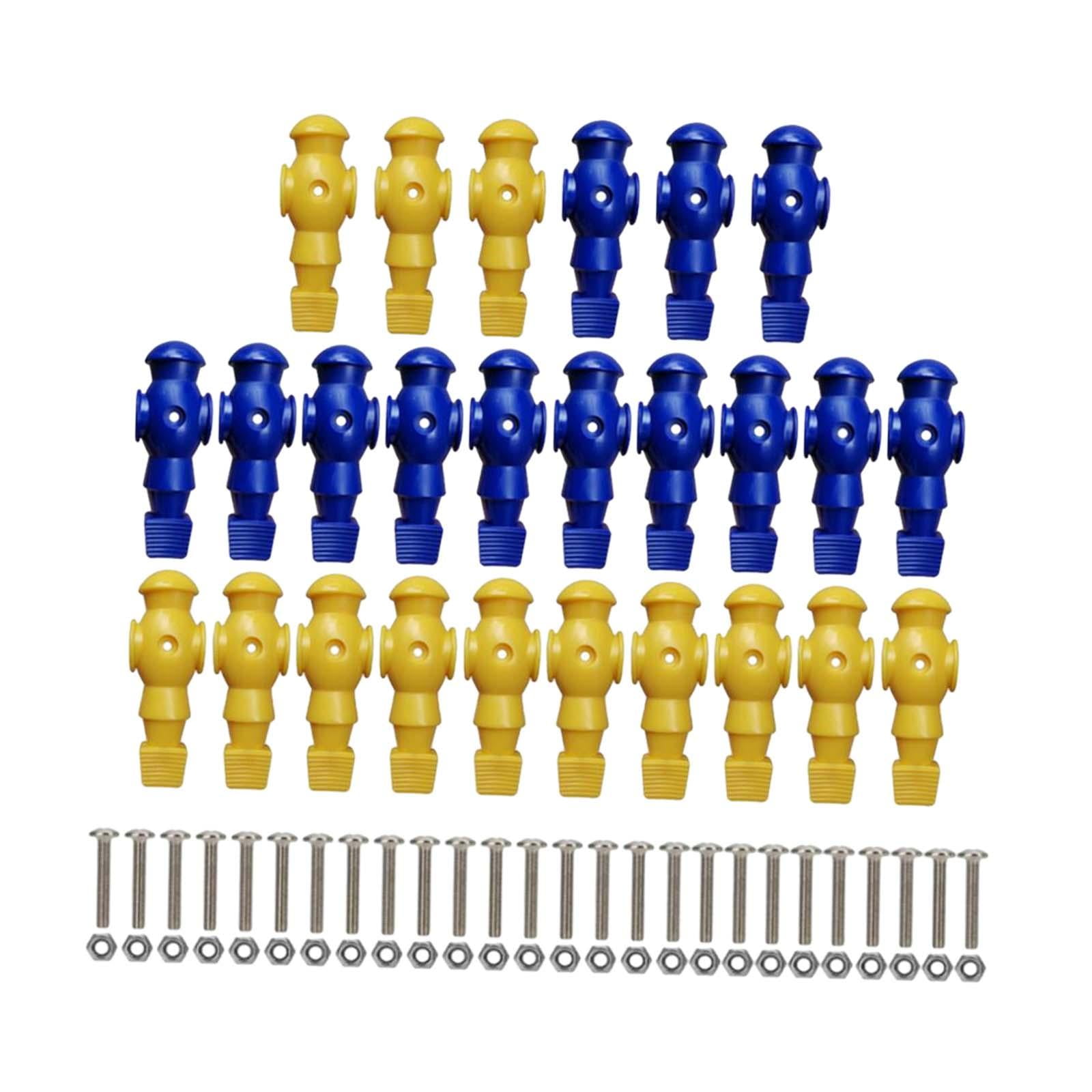 Dualoai 26 Pieces Table Soccer Foosball Men Repair Parts, Entertainment Foosball Blue Yellow