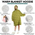 thumbnail image 5 of Wearable Oversized Blanket,Green Bigfoot Pattern Wearable Blanket Hoodie for Adults,Cozy Hooded Blankets with Super Pockets,Super Warm Fuzzy Pullover for Women & Men, 5 of 6